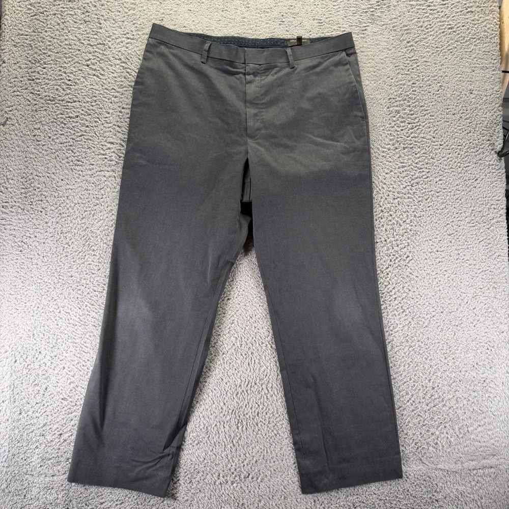 Banana Republic Pant Mens 40x30 Gray Cotton Dress Straight Career Preppy Stretch
